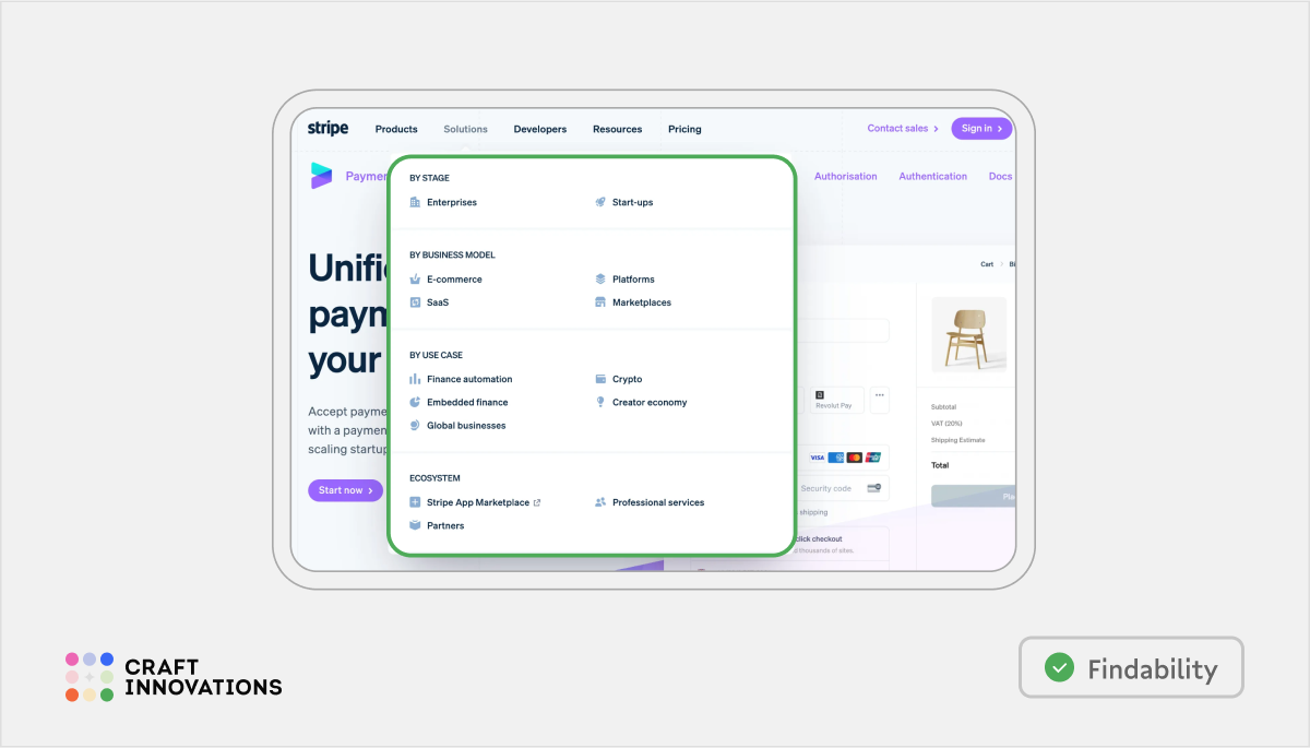 Usability Principles by Craft Innovations - 1.1. Clear and Logical Structure of Sections