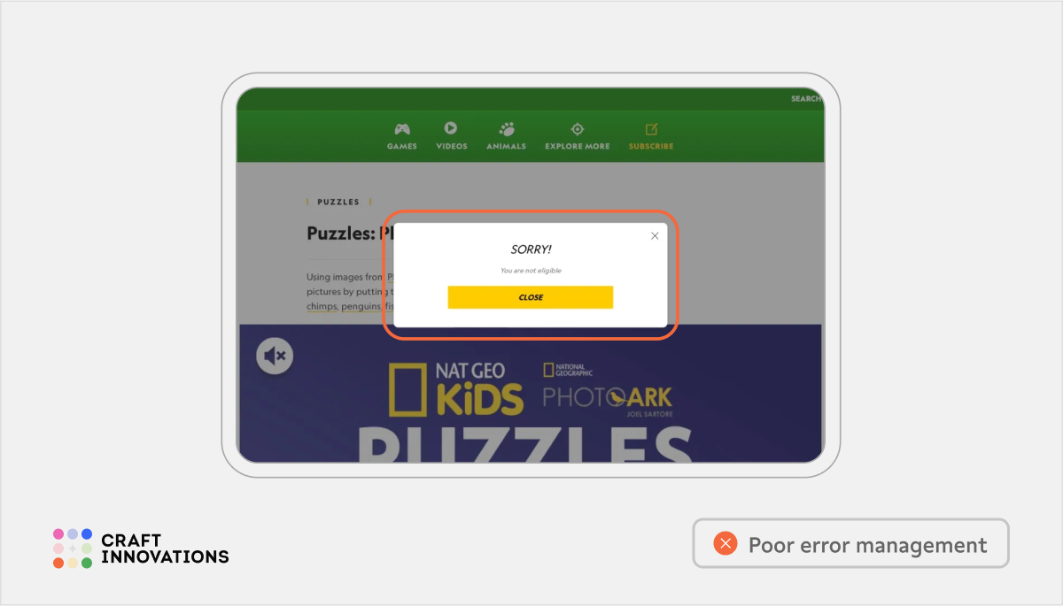 Usability Principles by Craft Innovations - 3.2.3 Easy Error Correction