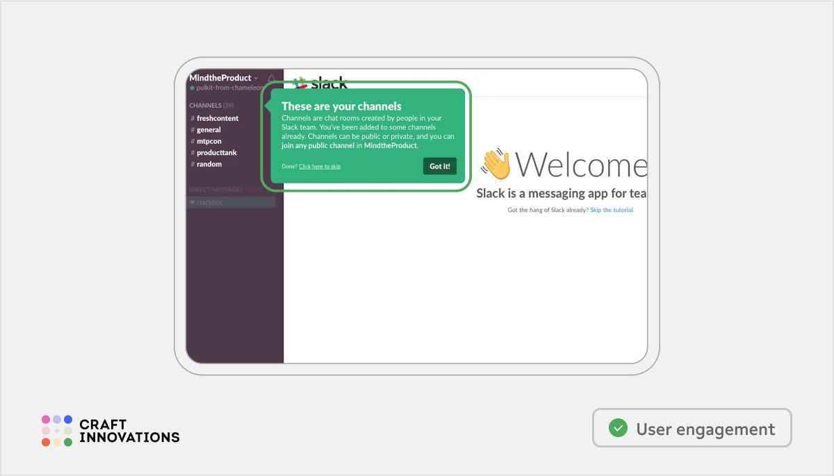Usability Principles by Craft Innovations - 4.1 Engaging Start to Interaction
