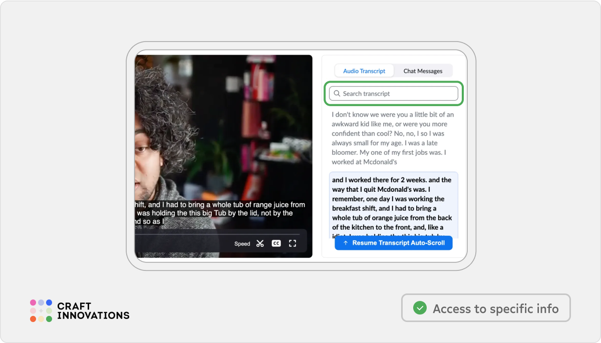 Usability Principles by Craft Innovations - 1.4. Easy Access to Search (Zoom)