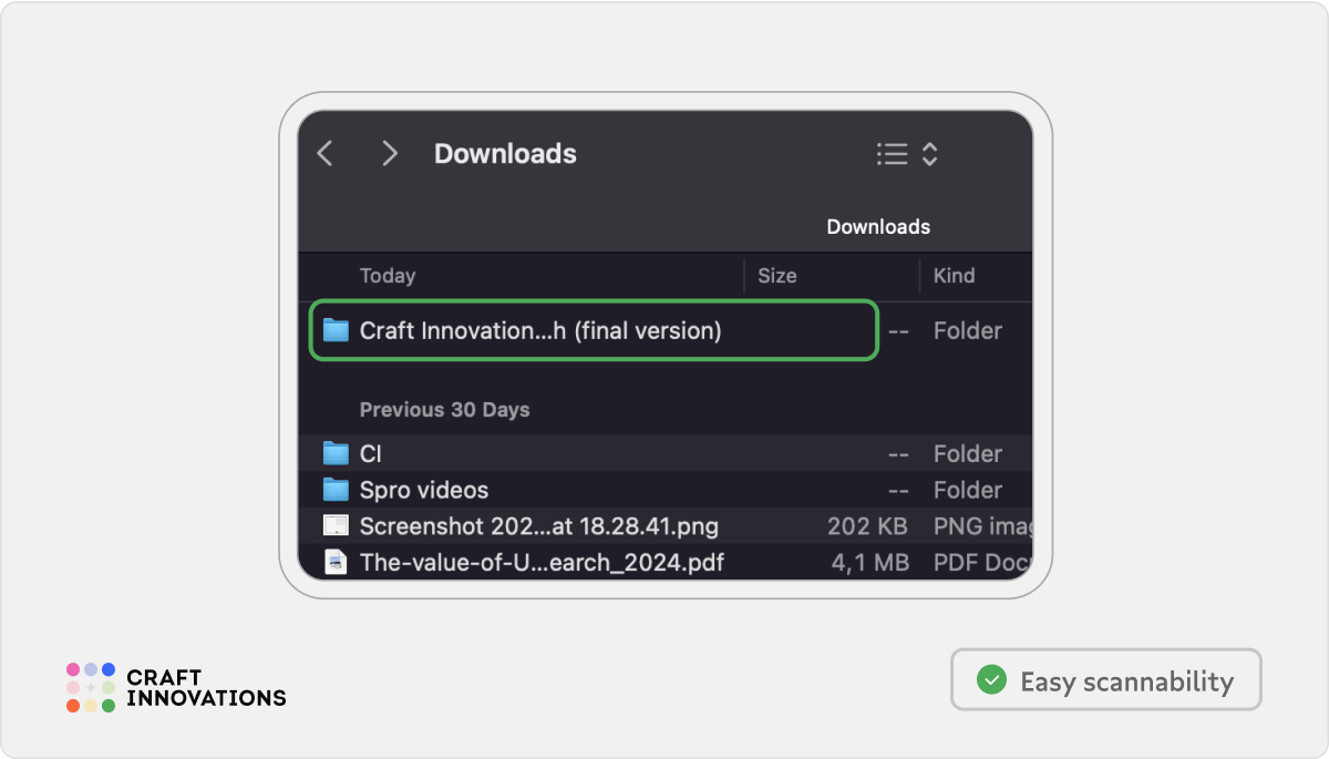 Usability Principles by Craft Innovations - 1.5. Supporting Information and Tips (MacOS)