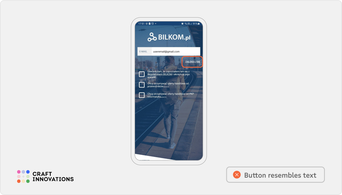 Self-Descriptiveness Usability Principle by Craft Innovations - 2.1.1 Visual Literacy (Bilkom.pl)