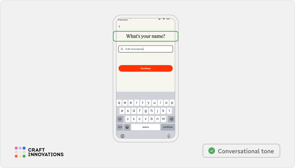 Self-Descriptiveness Usability Principle by Craft Innovations - 2.2.4. Human and with a Positive Emotional Charge (Babbel)