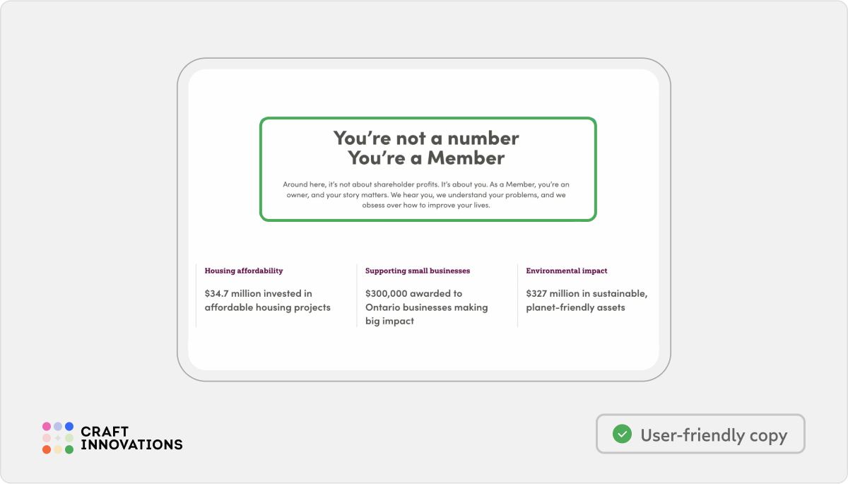 Self-Descriptiveness Usability Principle by Craft Innovations - 2.2.4. Human and with a Positive Emotional Charge (Meridian.ca)