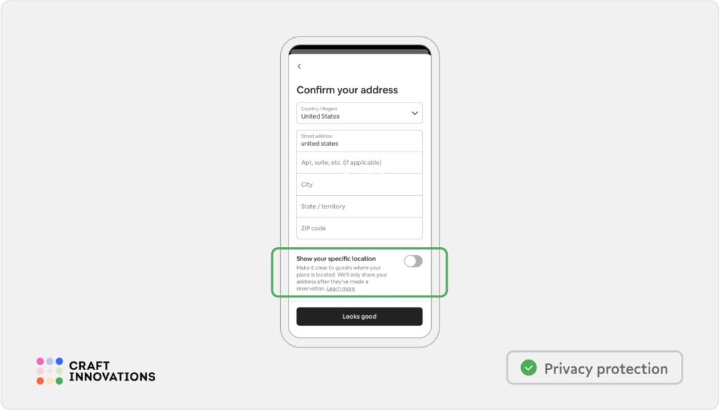 Controllability. Usability Principles by Craft Innovations - 3.1.2. Information Necessary for Performing Actions (Airbnb)