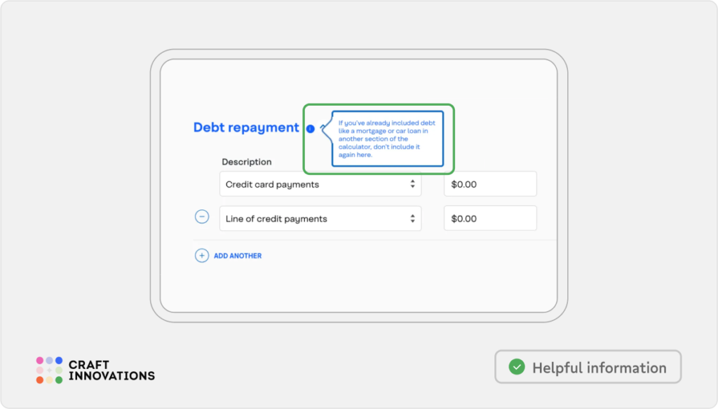Controllability. Usability Principles by Craft Innovations - 3.1.2. Information Necessary for Performing Actions (CoastCapital)