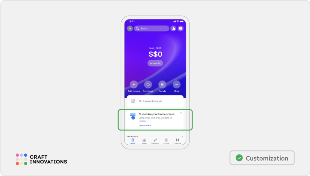 Controllability. Usability Principles by Craft Innovations - 3.1.3. Maximum Freedom and Flexibility of Actions (Revolut)