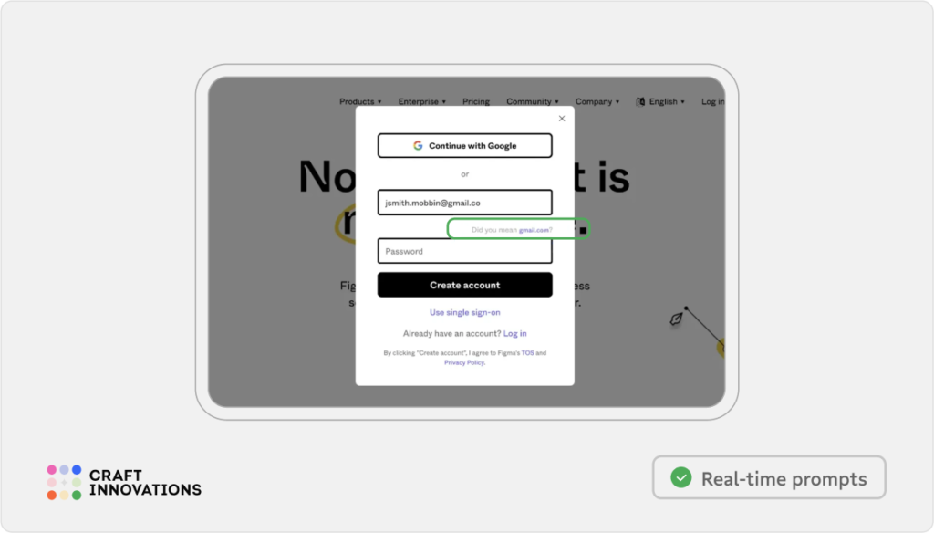 Controllability. Usability Principles by Craft Innovations - 3.2.1. Error Prevention (Figma)