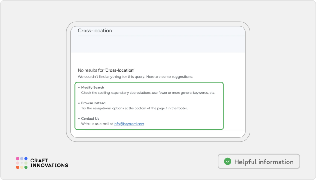 Controllability. Usability Principles by Craft Innovations - 3.2.2. Comprehensive Error Messages (Baymard Institute)