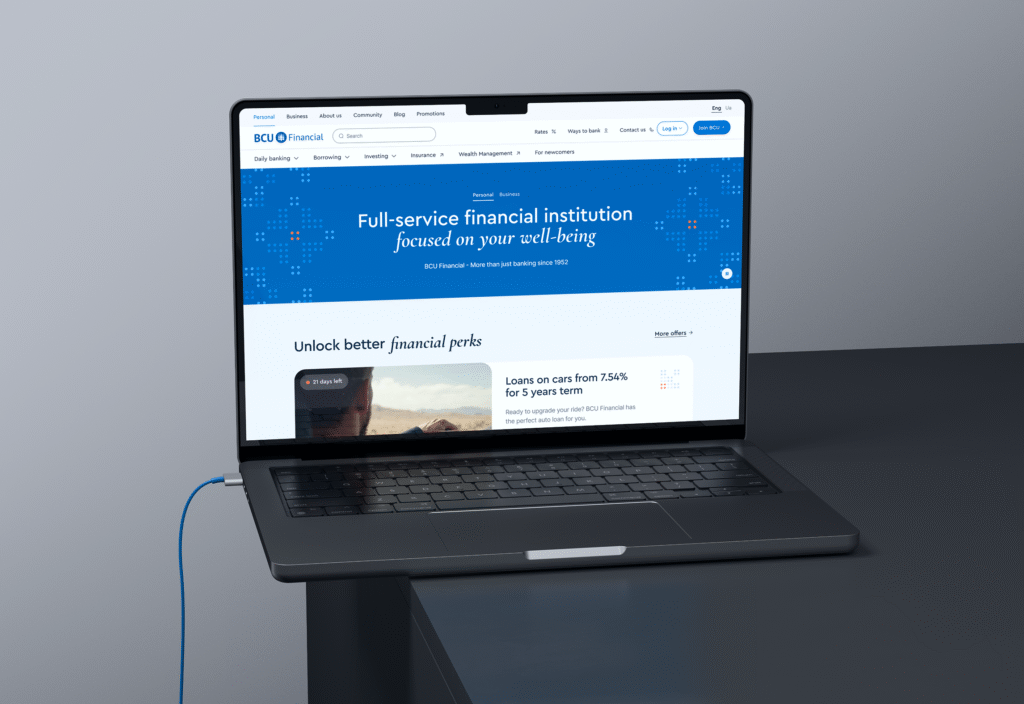 BCU Financial Credit Union Redesign Case Study - cover