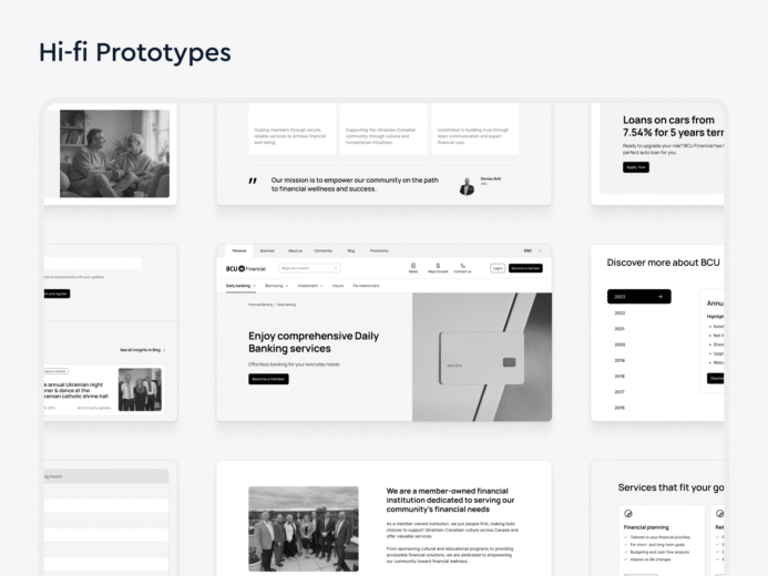 BCU Financial Credit Union Redesign Case Study - High Fidelity Prototype