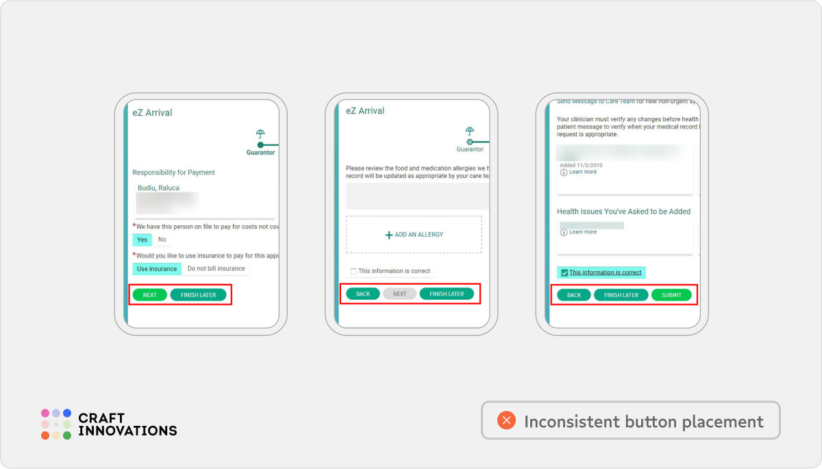 Internal Consistency. Usability Principles by Craft Innovations - 5.2.1. Consistent interface structure