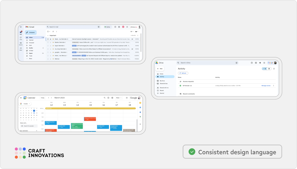 Internal Consistency. Usability Principles by Craft Innovations - 5.3.1. Consistent visual design of elements