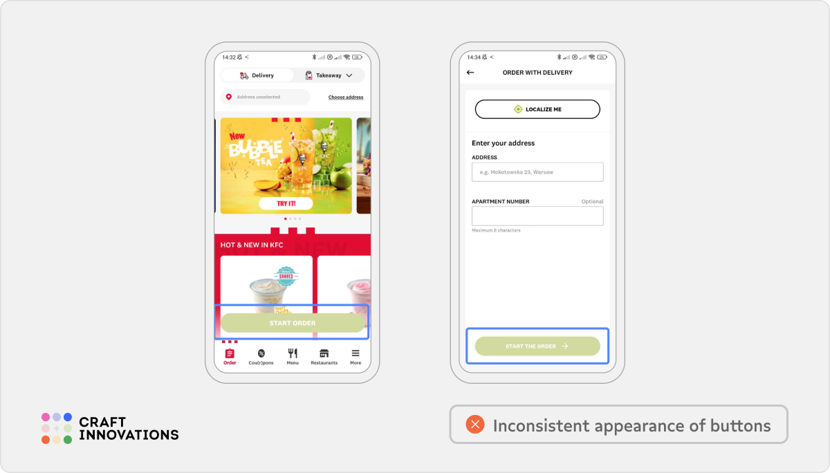 Internal Consistency. Usability Principles by Craft Innovations - 5.3.5. Consistent visual design of elements