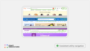 Use of common interface patterns. Example: Etsy