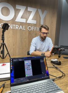 The photo shows how eye-tracking works.