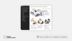 Screen readers can navigate by headings